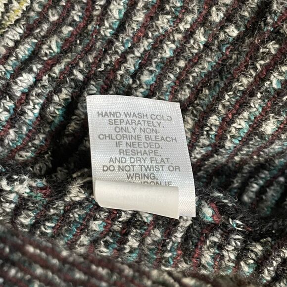 J. Jill‎ Cardigan Rainbow Long Duster Cotton Wool Blend Knit 3 Button Medium EUC - Picture 10 of 14